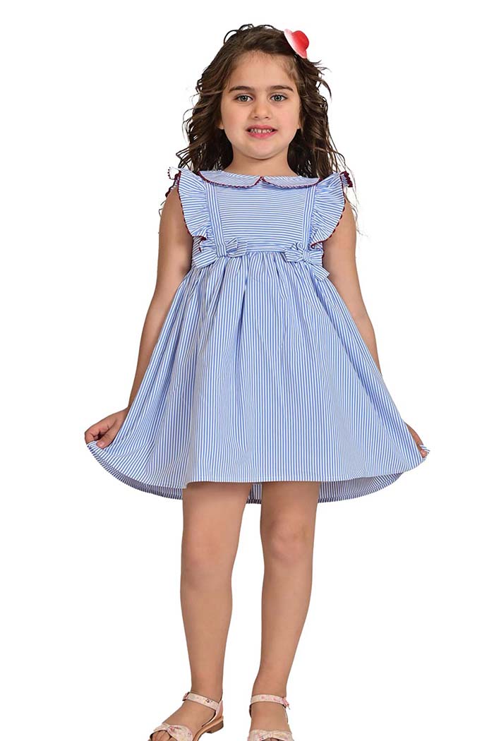 فستان بناتي لون ازرق